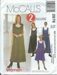 2878 MCCALLS EASY 2 HOUR JUMPER 2 LENGTHS PATTERN 18W-24W UNCUT